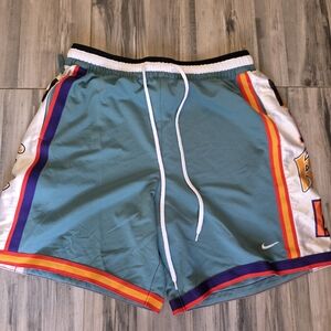 Nike Men's Teal and Multicolor Athletic Shorts